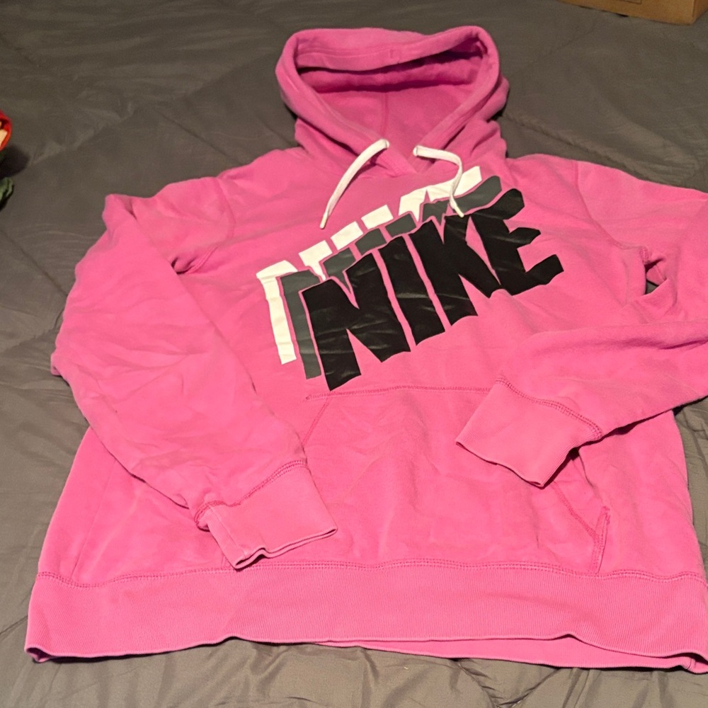 Nike Vibrant Pink Hoodie with Bold Logo